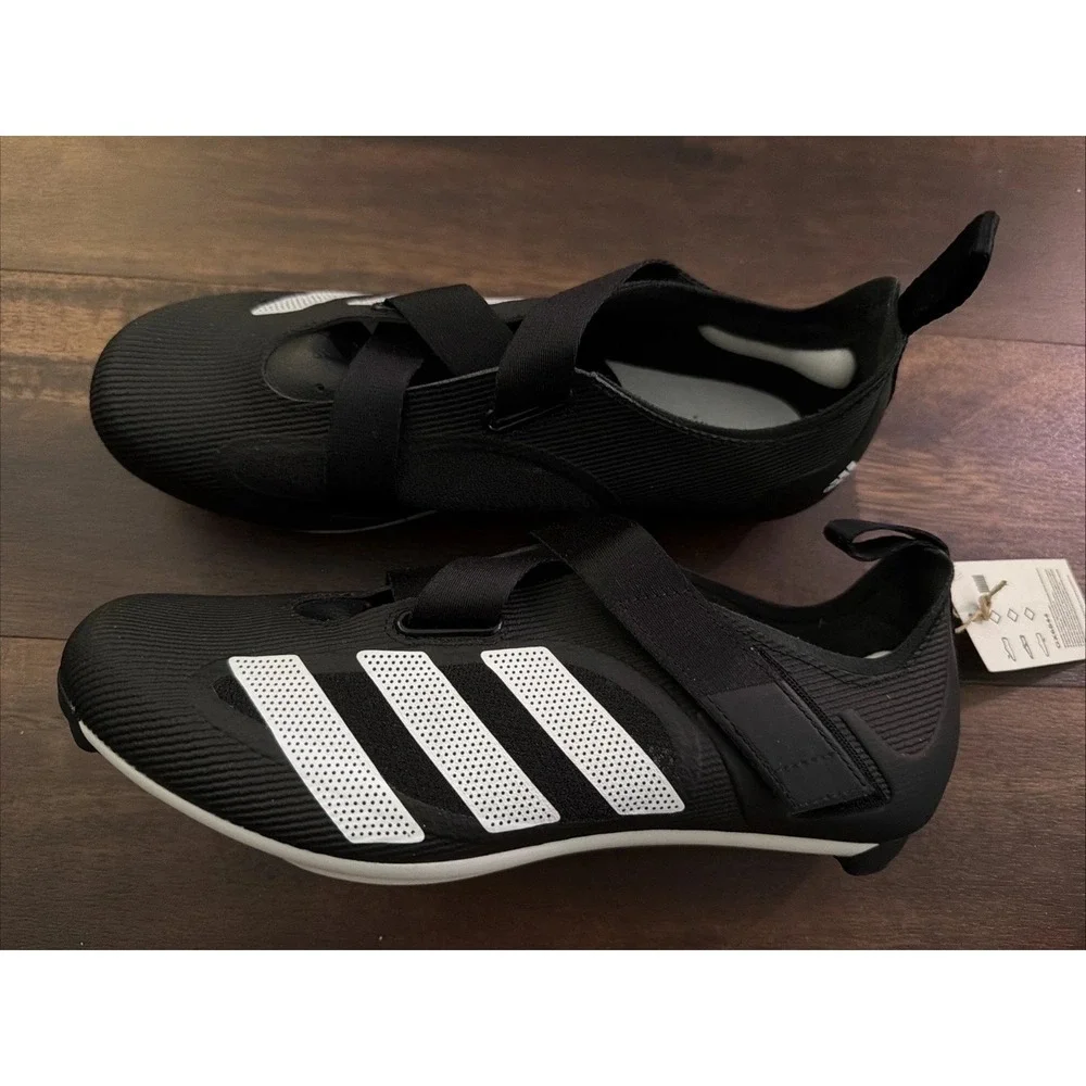 New Adidas Mens The Indoor Cycling Shoes Size 6.5 Black White